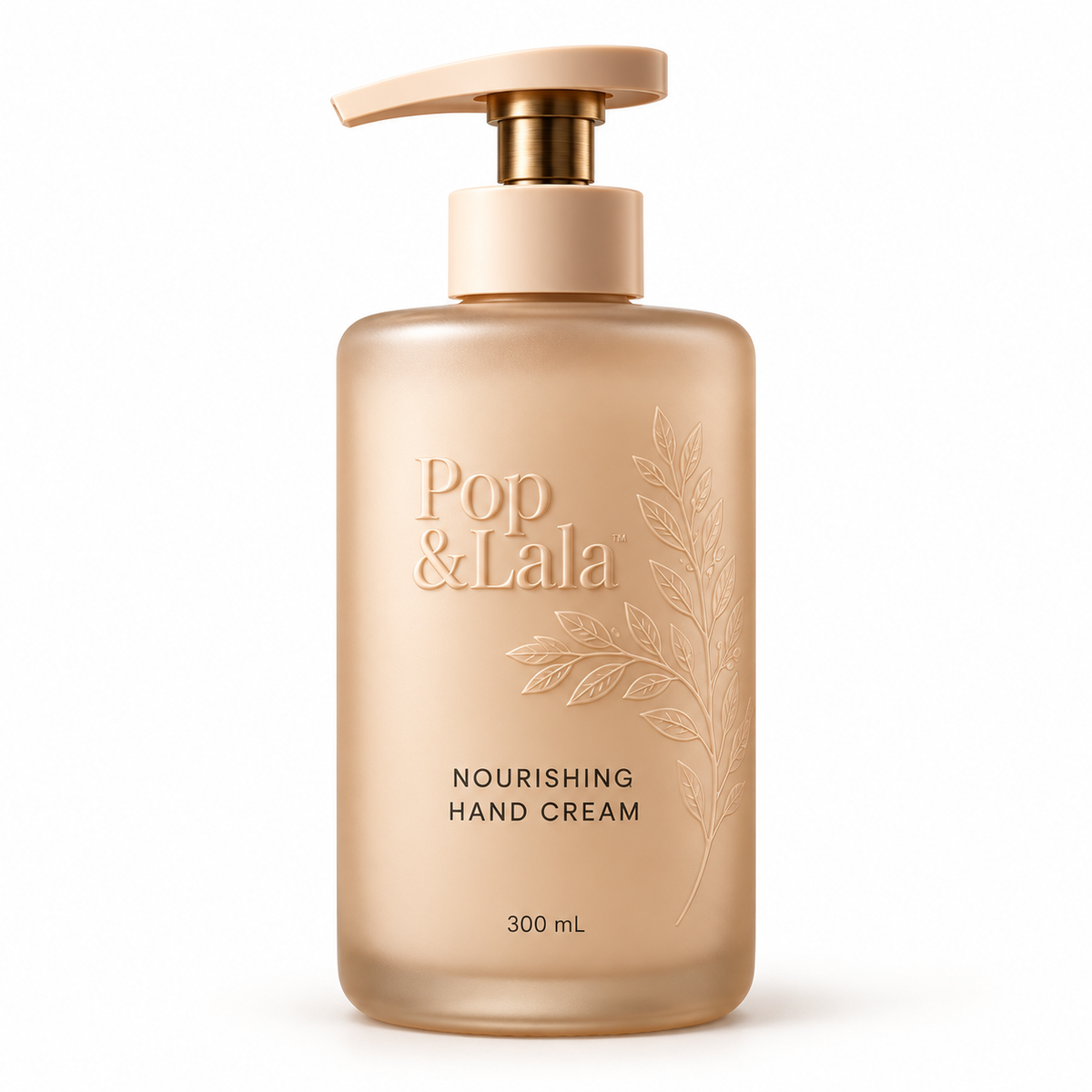 Nourishing Hand Cream - warm neutral pump bottle, Pop & Lala collection preview.